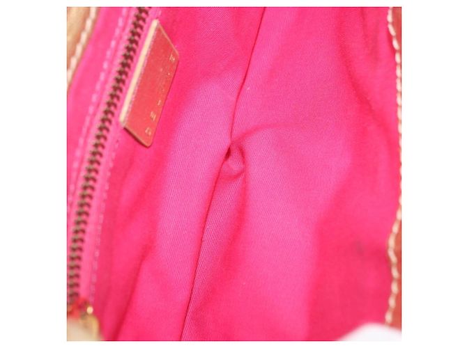 Céline Borsa a tracolla CELINE Paris Macadam Canvas Denim Pink Gold Auth 204045A Rosa D'oro - vista 11