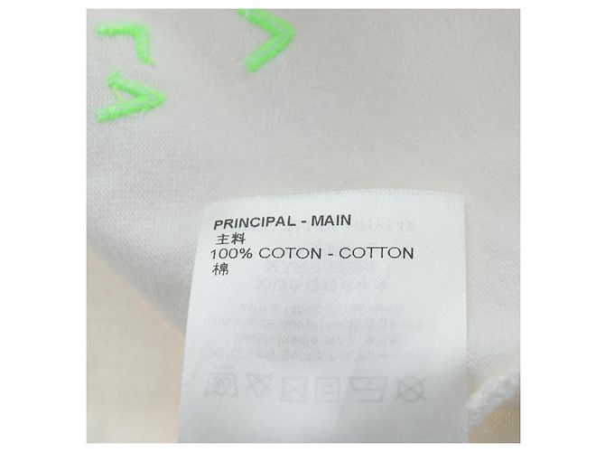 Camiseta LOUIS VUITTON LV Spread Embroidery Shirt Cotton White LV Auth 202735M Blanco - vista 13