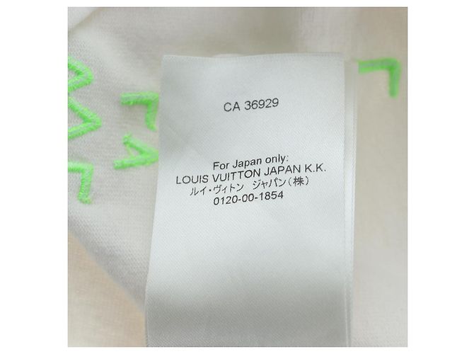 Camiseta LOUIS VUITTON LV Spread Embroidery Shirt Cotton White LV Auth 202735M Blanco - vista 16