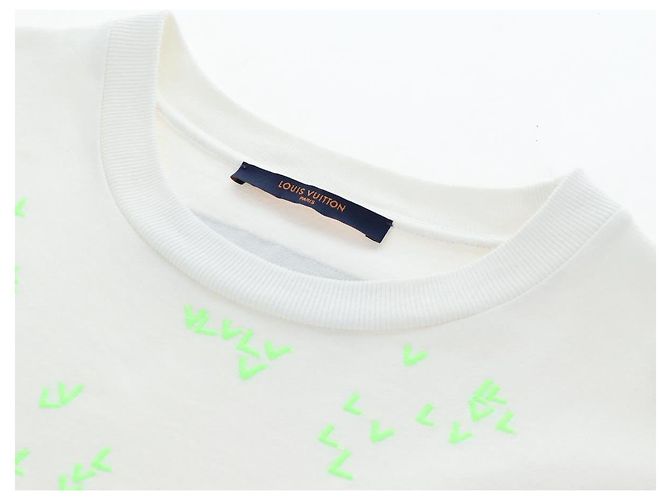 Camiseta LOUIS VUITTON LV Spread Embroidery Shirt Cotton White LV Auth 202735M Blanco - vista 5
