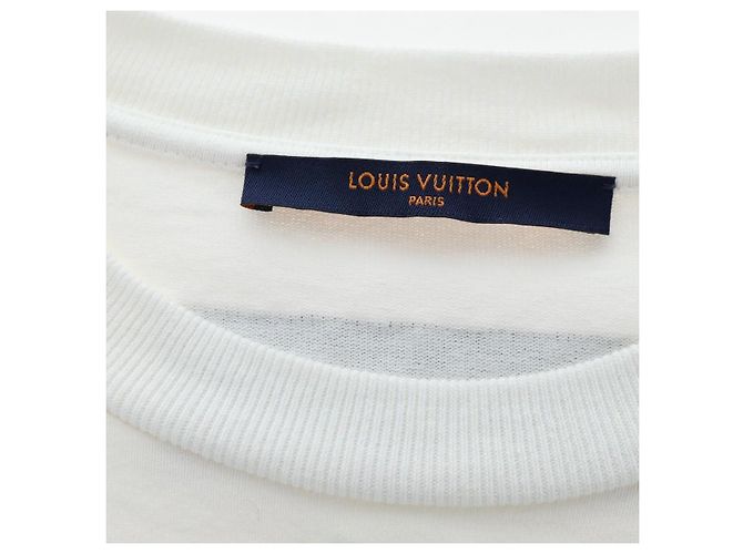 Camiseta LOUIS VUITTON LV Spread Embroidery Shirt Cotton White LV Auth 202735M Blanco - vista 6