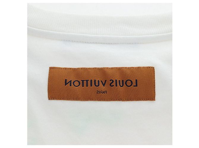 Camiseta LOUIS VUITTON LV Spread Embroidery Shirt Cotton White LV Auth 202735M Blanco - vista 8