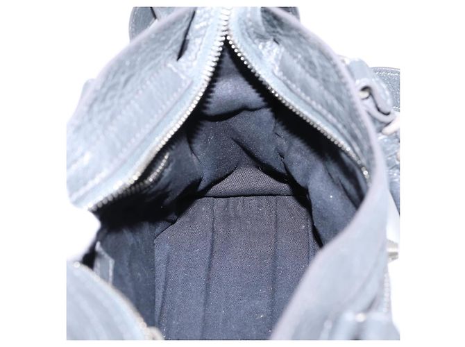 Sac à main BALENCIAGA Classic Mini City en cuir Gris Argent 300295 Auth ka6230SAM Marron Argenté - vue 21
