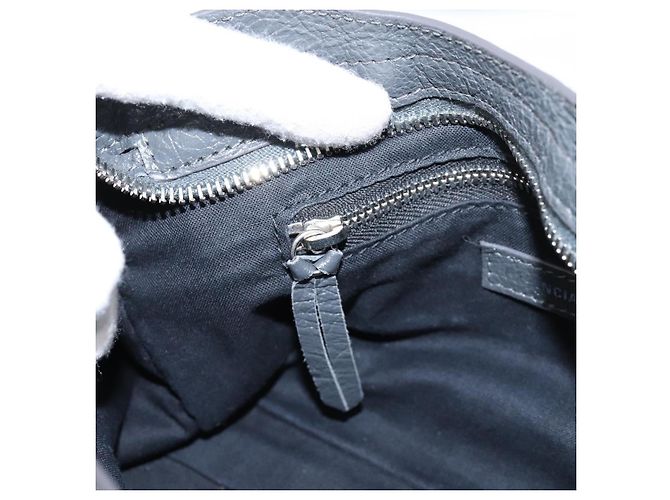 Sac à main BALENCIAGA Classic Mini City en cuir Gris Argent 300295 Auth ka6230SAM Marron Argenté - vue 23