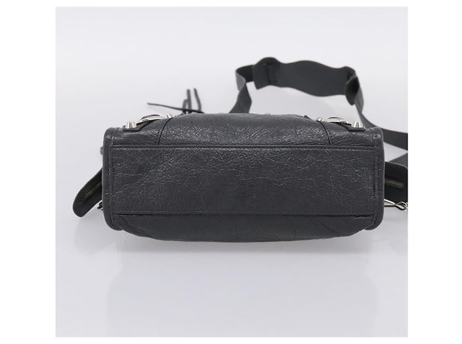 Sac à main BALENCIAGA Classic Mini City en cuir Gris Argent 300295 Auth ka6230SAM Marron Argenté - vue 5