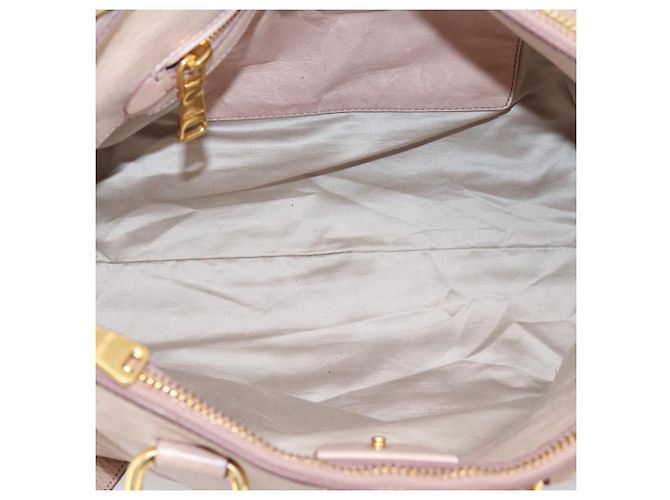 Borsa a mano Miu Miu Vitellolux 2way Pink Gold Auth 204377A Rosa D'oro - vista 11