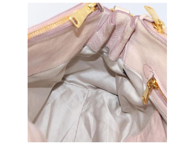 Borsa a mano Miu Miu Vitellolux 2way Pink Gold Auth 204377A Rosa D'oro - vista 21