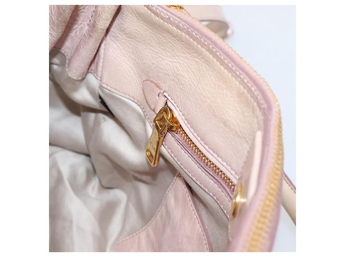 Borsa a mano Miu Miu Vitellolux 2way Pink Gold Auth 204377A Rosa D'oro - vista 22