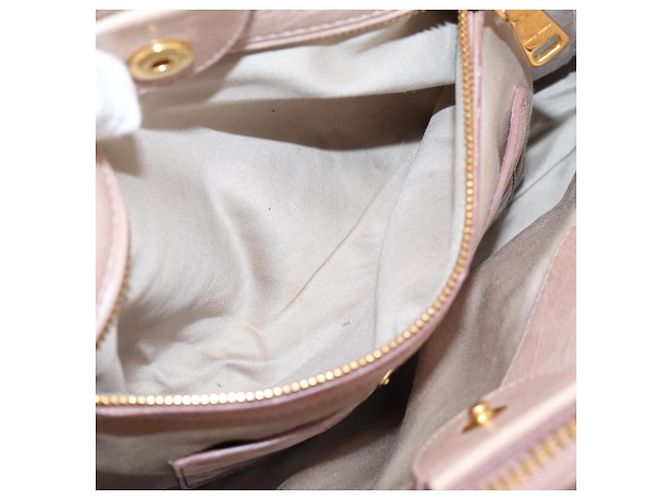 Borsa a mano Miu Miu Vitellolux 2way Pink Gold Auth 204377A Rosa D'oro - vista 23