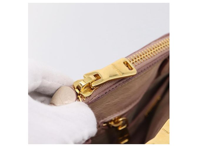 Borsa a mano Miu Miu Vitellolux 2way Pink Gold Auth 204377A Rosa D'oro - vista 26