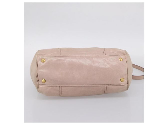 Borsa a mano Miu Miu Vitellolux 2way Pink Gold Auth 204377A Rosa D'oro - vista 5