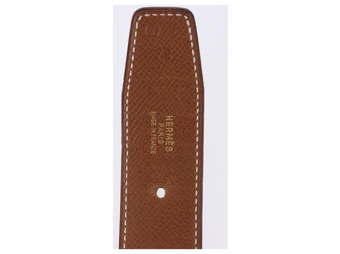 Hermès Cintura HERMES Constance H in pelle 33.9"" Nero Oro Auth 204104 D'oro - vista 10