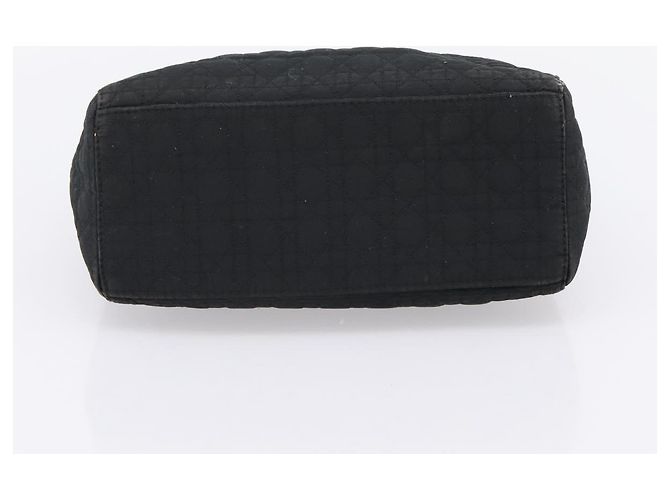 Borsa a mano Christian Dior Canage Canvas Black Gold Auth 204259 Nero D'oro - vista 10