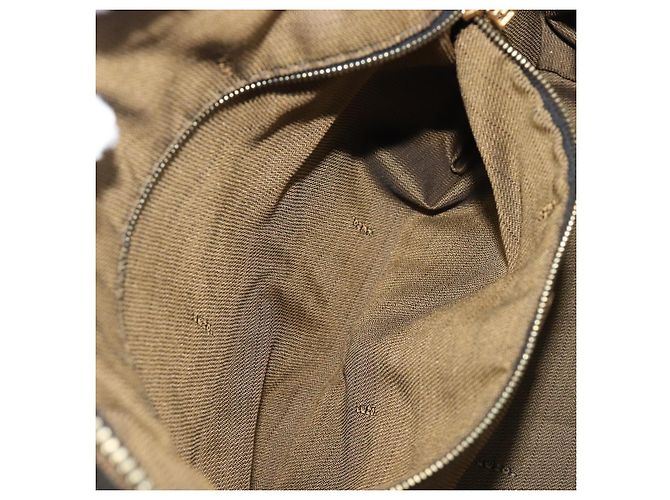 FENDI Zucca Canvas Vanity Handtasche Schwarz Braun Auth 201467 - Ansicht 12