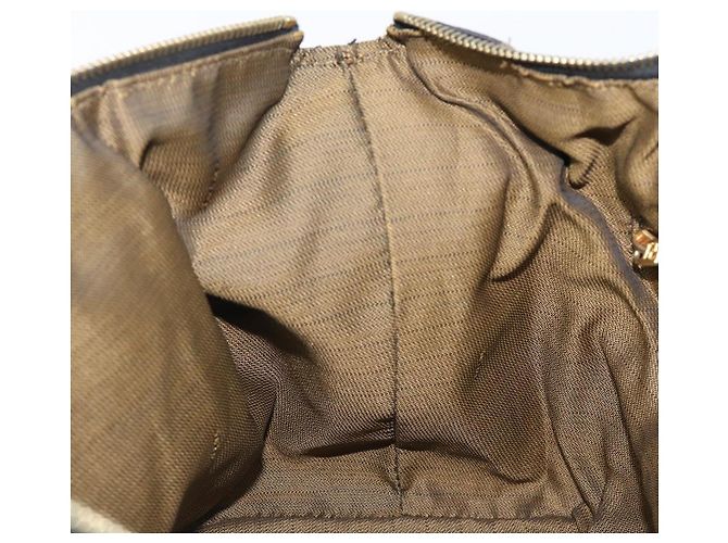 FENDI Zucca Canvas Vanity Handtasche Schwarz Braun Auth 201467 - Ansicht 20