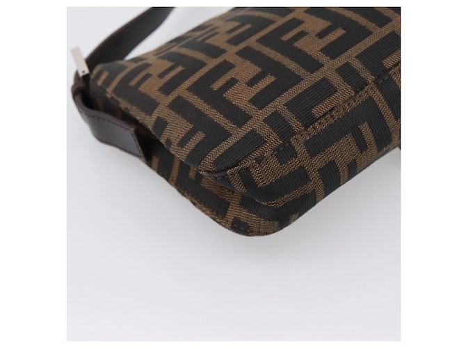Borsa a tracolla FENDI Zucca Canvas Mamma Baguette Nero Marrone Auth 203886V - vista 17