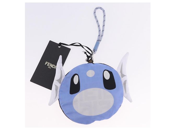 FENDI x FRGMT x POKEMON Bucket Hat Zucca Nylon Brown Blue Auth 167597SM Braun Blau - Ansicht 15