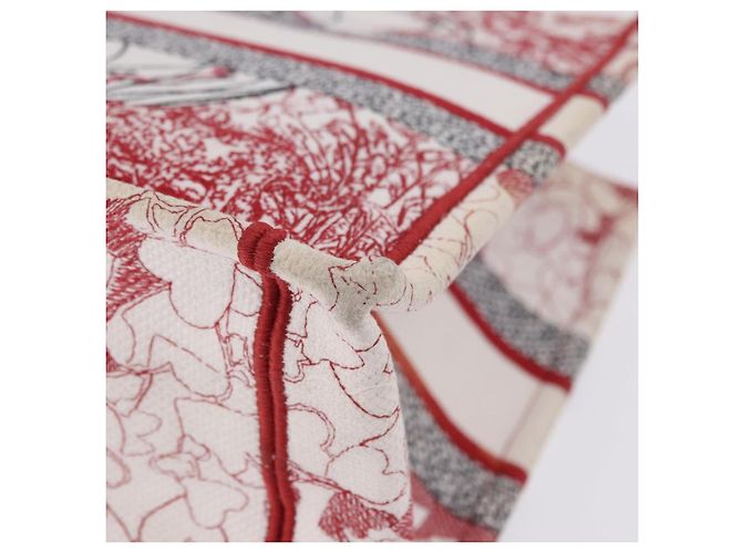 Christian Dior Book Tote Canvas White Red Auth ka6183V Bianco Rosso - vista 15