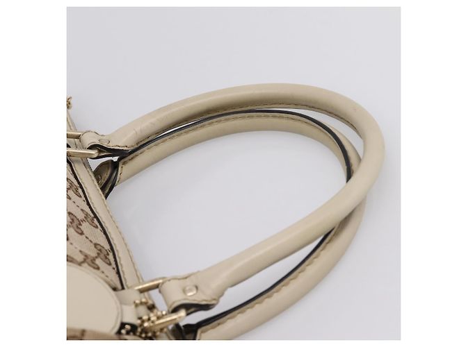Borsa GUCCI GG Canvas Sukey 2way Beige Gold 247902 Auth 201493 D'oro - vista 14