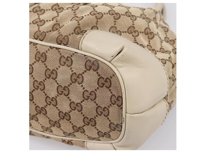 Borsa GUCCI GG Canvas Sukey 2way Beige Gold 247902 Auth 201493 D'oro - vista 18