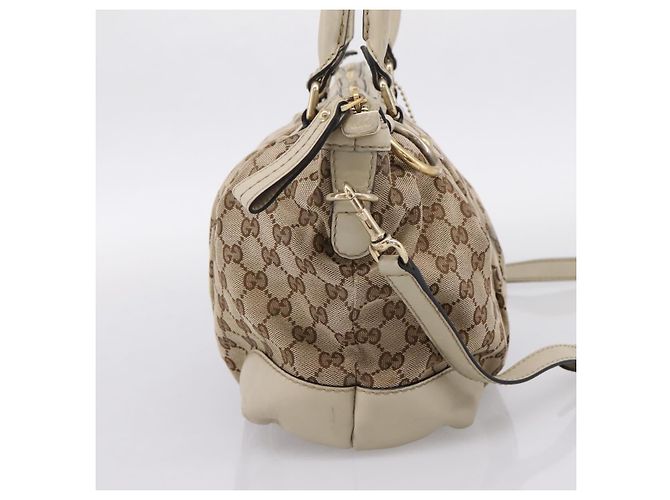 Borsa GUCCI GG Canvas Sukey 2way Beige Gold 247902 Auth 201493 D'oro - vista 3