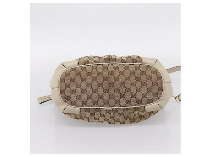 Borsa GUCCI GG Canvas Sukey 2way Beige Gold 247902 Auth 201493 D'oro - vista 5