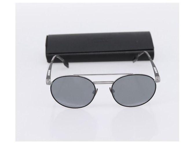 BURBERRY Sonnenbrille Metal Black Silver Auth BA15586V Schwarz Silber - Ansicht 11
