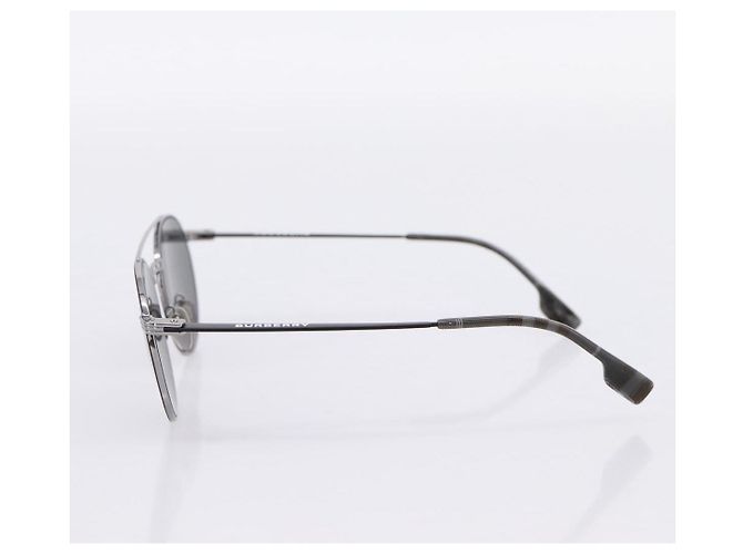 BURBERRY Sonnenbrille Metal Black Silver Auth BA15586V Schwarz Silber - Ansicht 4