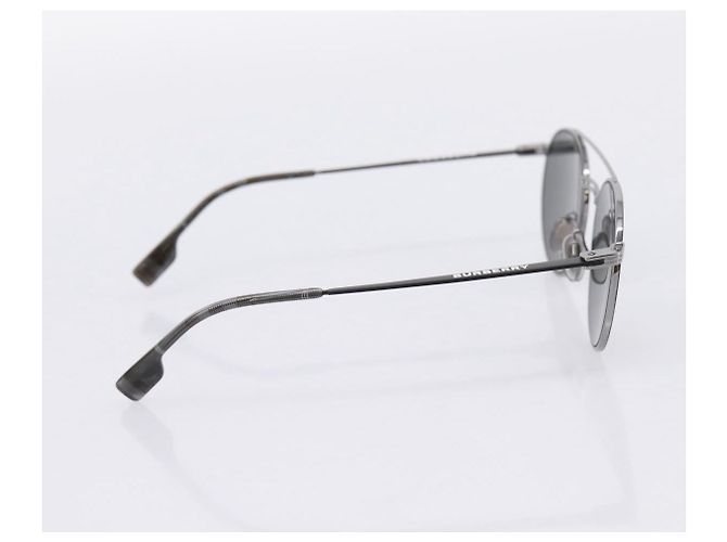 BURBERRY Sonnenbrille Metal Black Silver Auth BA15586V Schwarz Silber - Ansicht 5