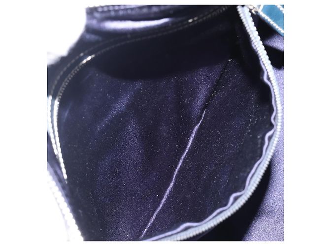 Borsa Boston FENDI Zucchino Canvas Navy Silver Auth 203884 Argento Blu navy - vista 24