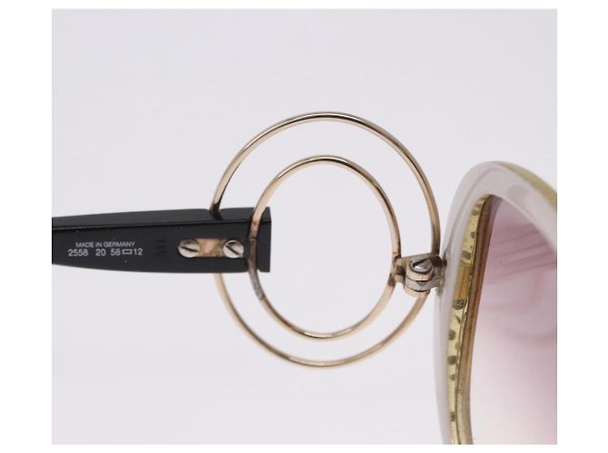 Occhiali da sole Christian Dior Plastica Beige Tono Oro Auth ar14225V - vista 11