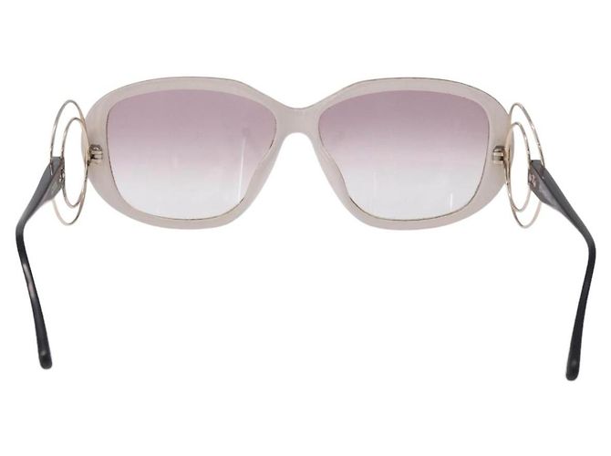 Occhiali da sole Christian Dior Plastica Beige Tono Oro Auth ar14225V - vista 3