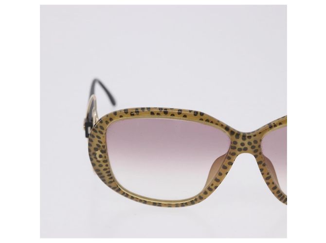 Occhiali da sole Christian Dior Plastica Beige Tono Oro Auth ar14225V - vista 4