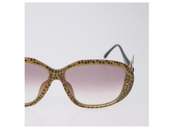 Occhiali da sole Christian Dior Plastica Beige Tono Oro Auth ar14225V - vista 5