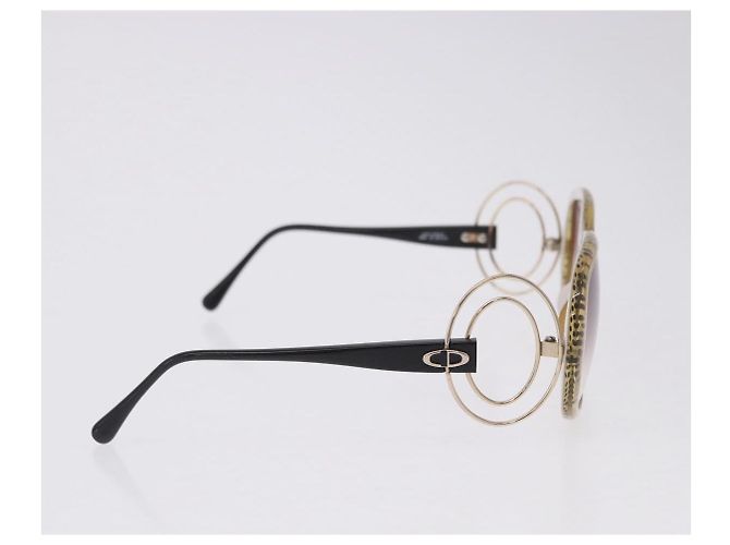 Occhiali da sole Christian Dior Plastica Beige Tono Oro Auth ar14225V - vista 6