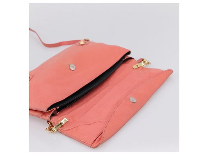 Borsa a tracolla BALENCIAGA Giant Envelope in pelle Pink Gold Auth 204813A Rosa D'oro - vista 10