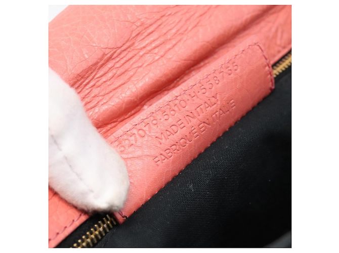 Borsa a tracolla BALENCIAGA Giant Envelope in pelle Pink Gold Auth 204813A Rosa D'oro - vista 12