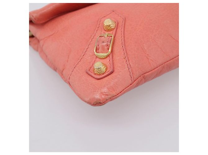 Borsa a tracolla BALENCIAGA Giant Envelope in pelle Pink Gold Auth 204813A Rosa D'oro - vista 14