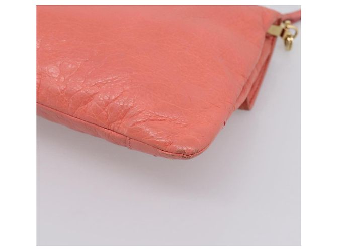 Borsa a tracolla BALENCIAGA Giant Envelope in pelle Pink Gold Auth 204813A Rosa D'oro - vista 15