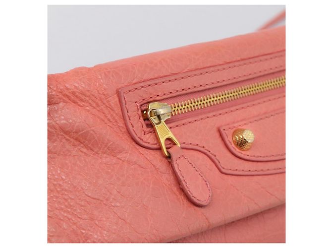 Borsa a tracolla BALENCIAGA Giant Envelope in pelle Pink Gold Auth 204813A Rosa D'oro - vista 17
