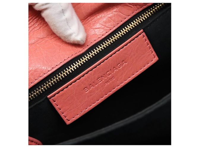 Borsa a tracolla BALENCIAGA Giant Envelope in pelle Pink Gold Auth 204813A Rosa D'oro - vista 18