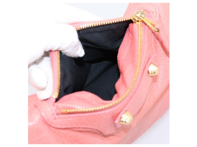 Borsa a tracolla BALENCIAGA Giant Envelope in pelle Pink Gold Auth 204813A Rosa D'oro - vista 24
