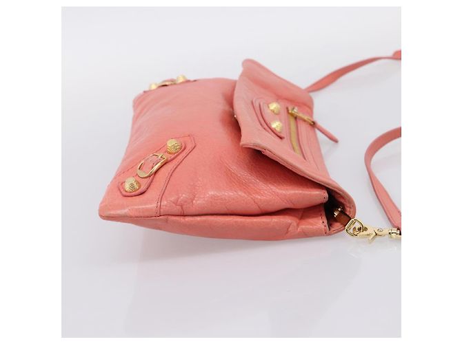 Borsa a tracolla BALENCIAGA Giant Envelope in pelle Pink Gold Auth 204813A Rosa D'oro - vista 3