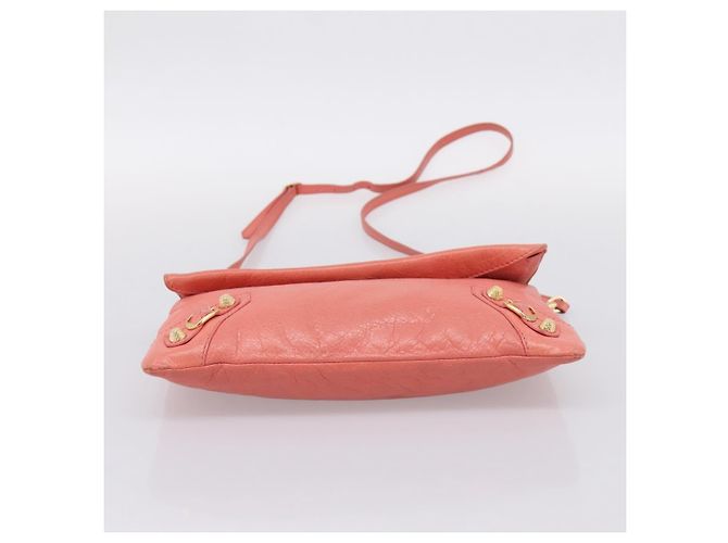 Borsa a tracolla BALENCIAGA Giant Envelope in pelle Pink Gold Auth 204813A Rosa D'oro - vista 5