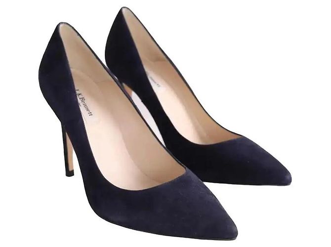 Décolleté Fern Lk Bennett in camoscio blu navy - vista 3