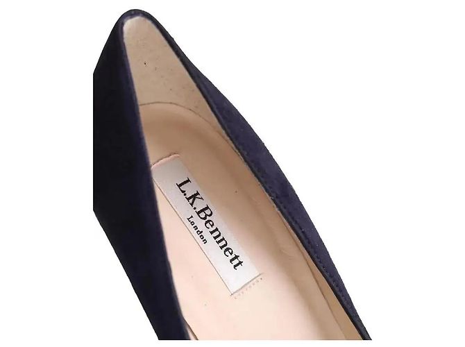 Décolleté Fern Lk Bennett in camoscio blu navy - vista 5