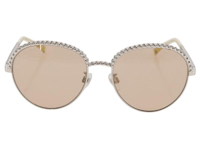 Gafas de sol CHANEL metal Gold CC Auth 204787M Dorado - vista 13