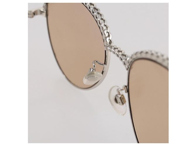 Gafas de sol CHANEL metal Gold CC Auth 204787M Dorado - vista 14