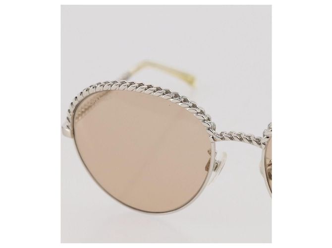 Gafas de sol CHANEL metal Gold CC Auth 204787M Dorado - vista 3