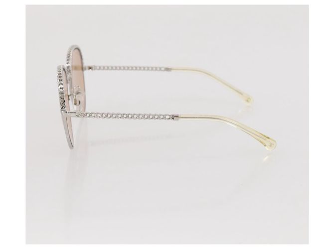 Gafas de sol CHANEL metal Gold CC Auth 204787M Dorado - vista 5